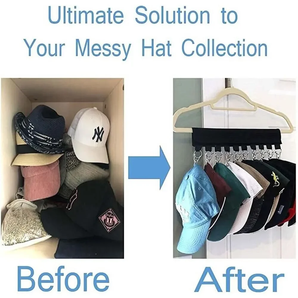 Baseball Hat Rack Hanger Organizer Holder Closet Display 10 Clip Universal Store